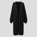 Kelmscott Long Knit Cardigan Coat in black