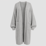 Kelmscott Long Knit Cardigan Coat in grey