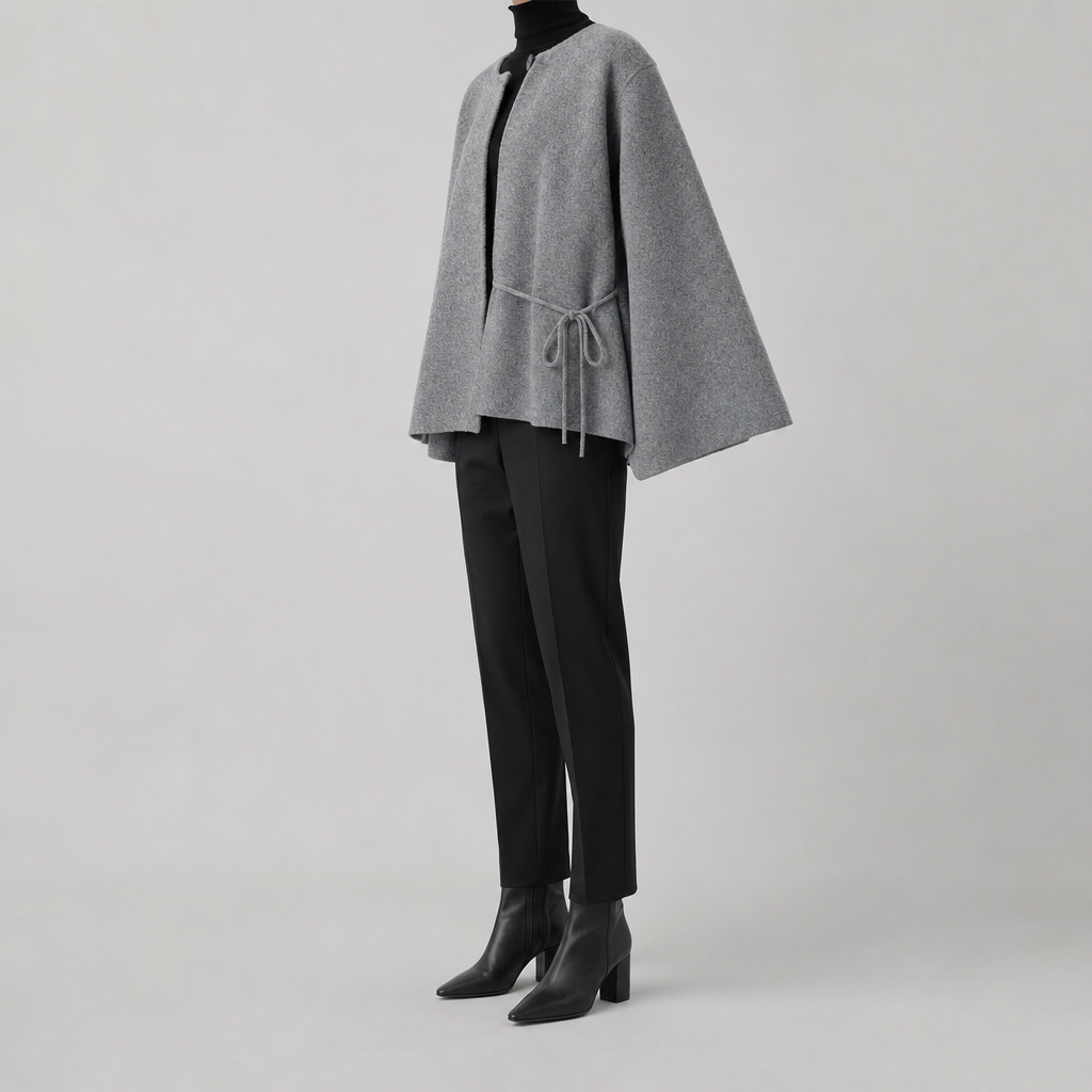 Lindale Kimono Knit Jacket worn, side