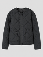 Marbury Collarless Quilted Jacket in black