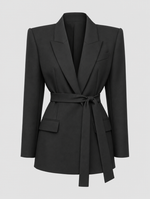 Rothwell Belted Oversized Blazer in black