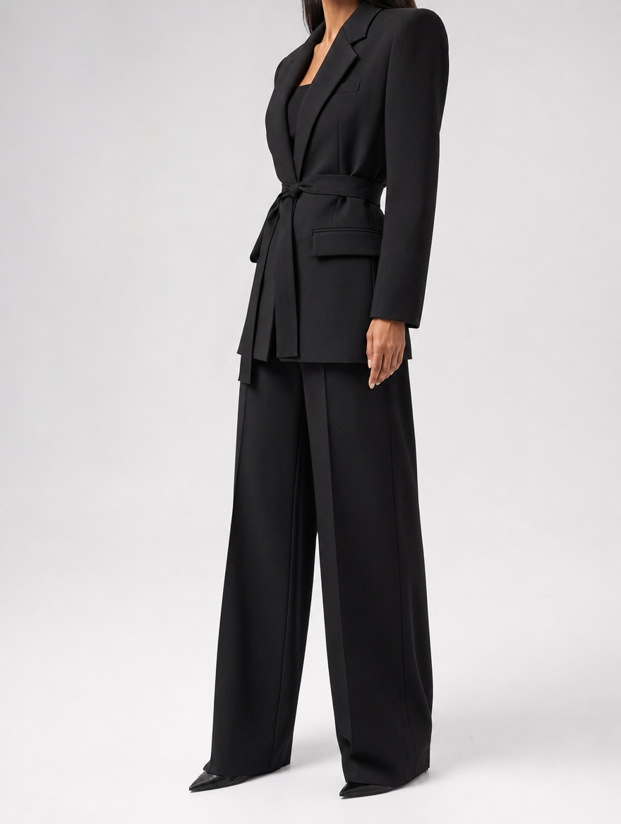 Rothwell Belted Oversized Blazer worn, side