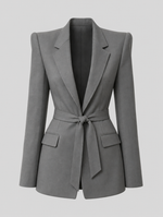 Rothwell Belted Oversized Blazer in grey