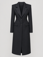 Standon Longline Blazer Coat in black