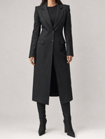 Standon Longline Blazer Coat worn, front