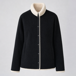 Ulcombe Reversible Fleece Coat in black
