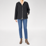 Ulcombe Reversible Fleece Coat worn, front