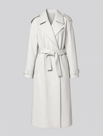 Wardley Faux Leather Maxi Coat in white
