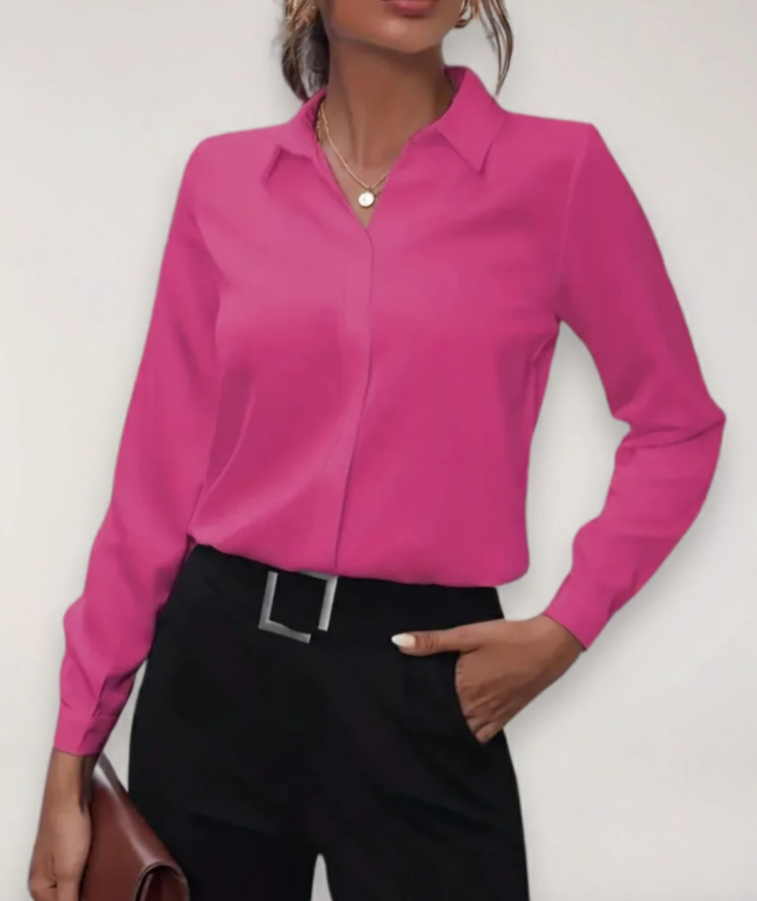 Julia Spring Button-Front Blouse