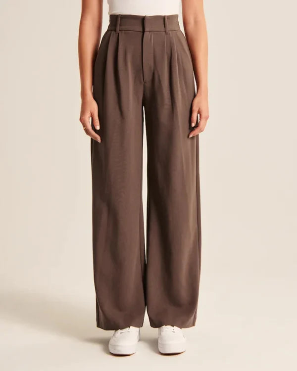 Barbara Wide-Leg High-Waist Trousers