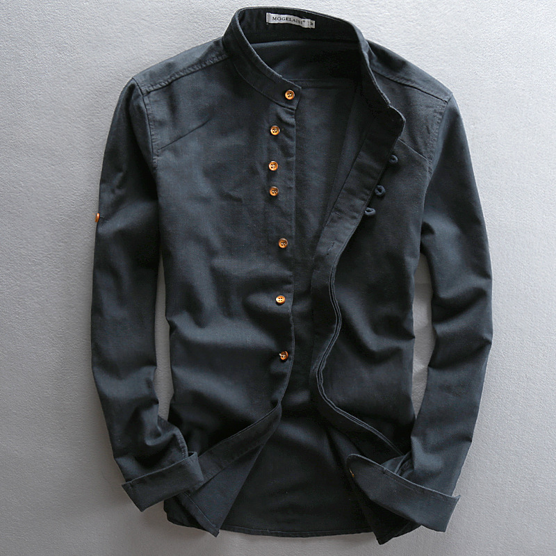 Clemens Stand Collar Button-Front Shirt