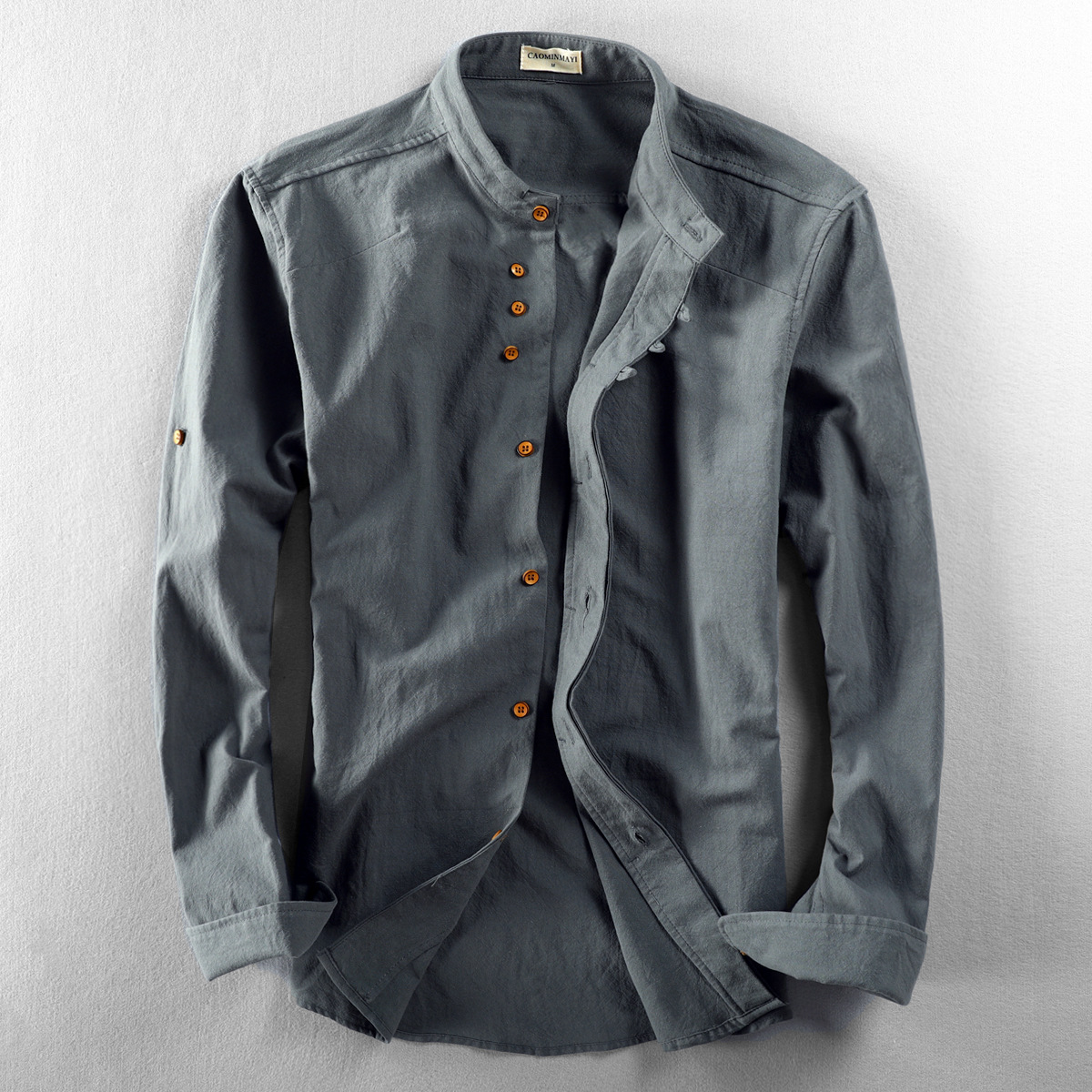 Clemens Stand Collar Button-Front Shirt
