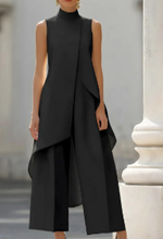 Annika Asymmetric High-Collar Two-Piece Set