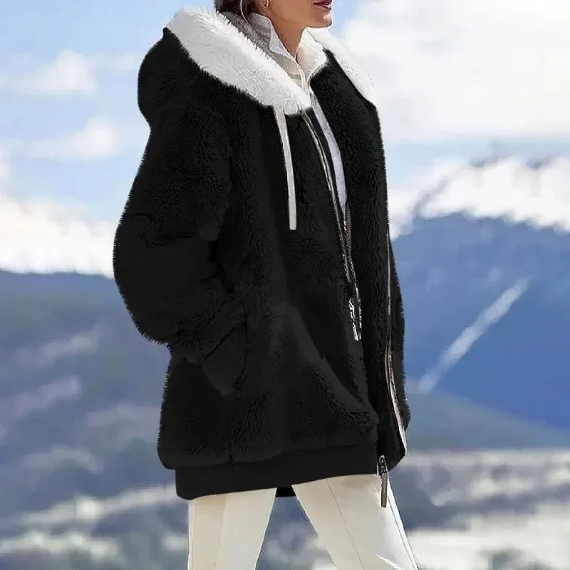 Franziska Colorblock Hooded Winter Jacket