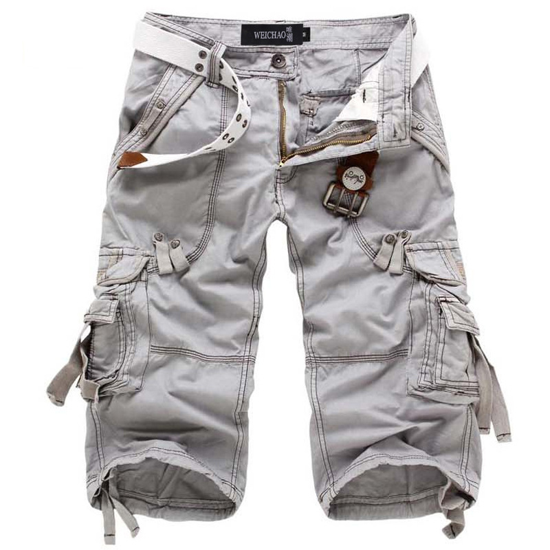 Heinrich Multi-Pocket Belted Cargo Shorts