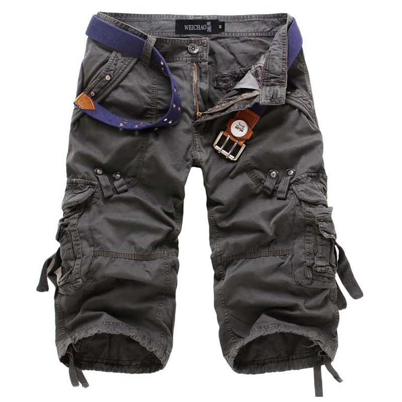 Heinrich Multi-Pocket Belted Cargo Shorts