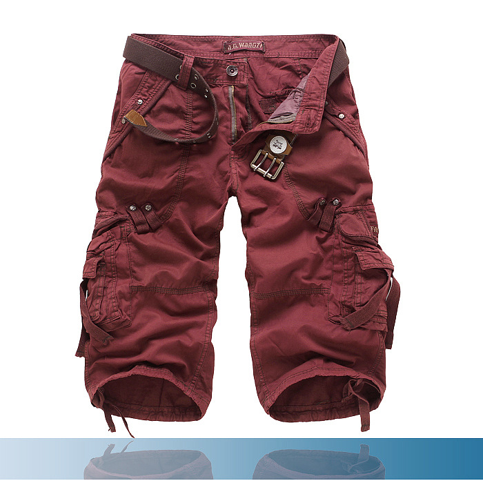 Heinrich Multi-Pocket Belted Cargo Shorts