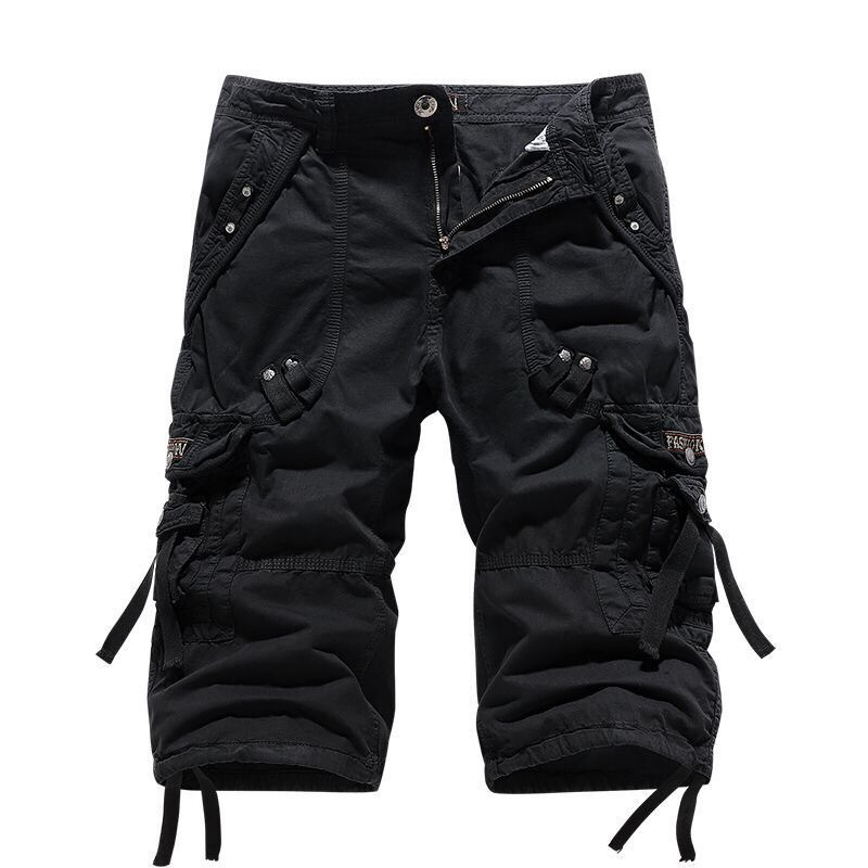 Heinrich Multi-Pocket Belted Cargo Shorts