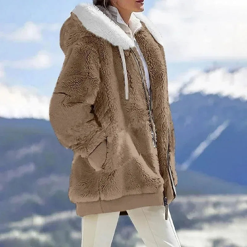 Franziska Colorblock Hooded Winter Jacket