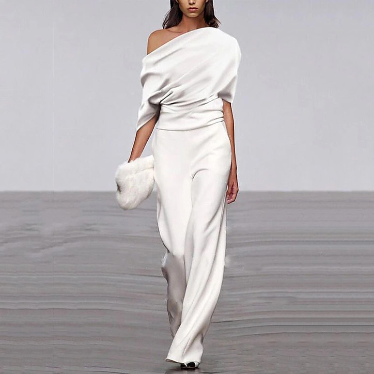 Emma One-Shoulder Spring Jumpsuit