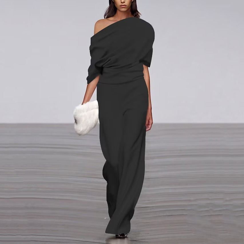 Emma One-Shoulder Spring Jumpsuit