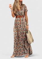 Anke Boho V-Neck Maxi Dress
