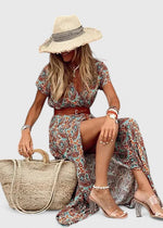 Anke Boho V-Neck Maxi Dress
