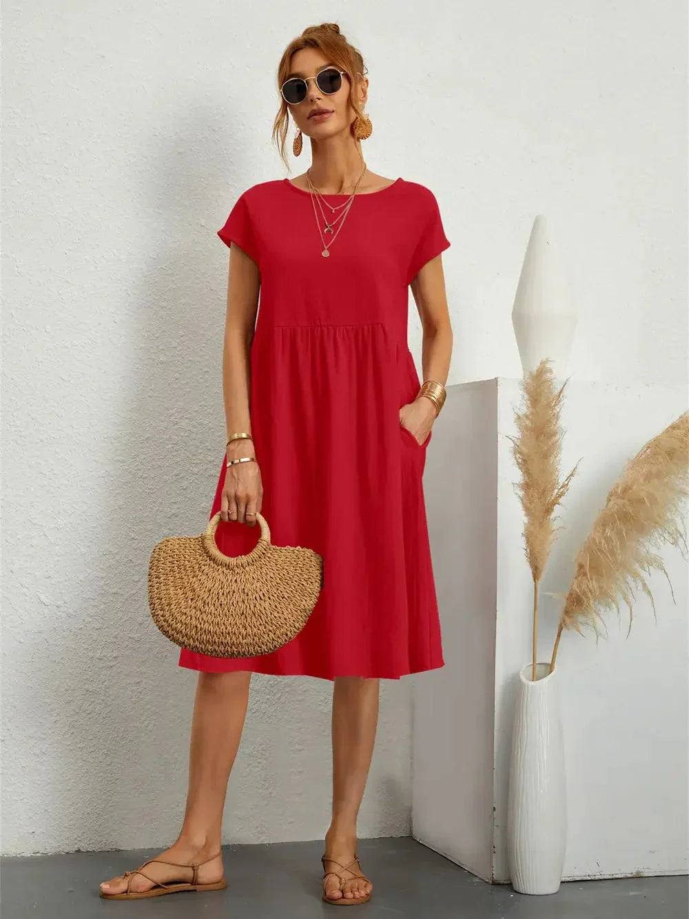 Smocked Pocket Midi Dress – Casual Summer Dress | Seraphine