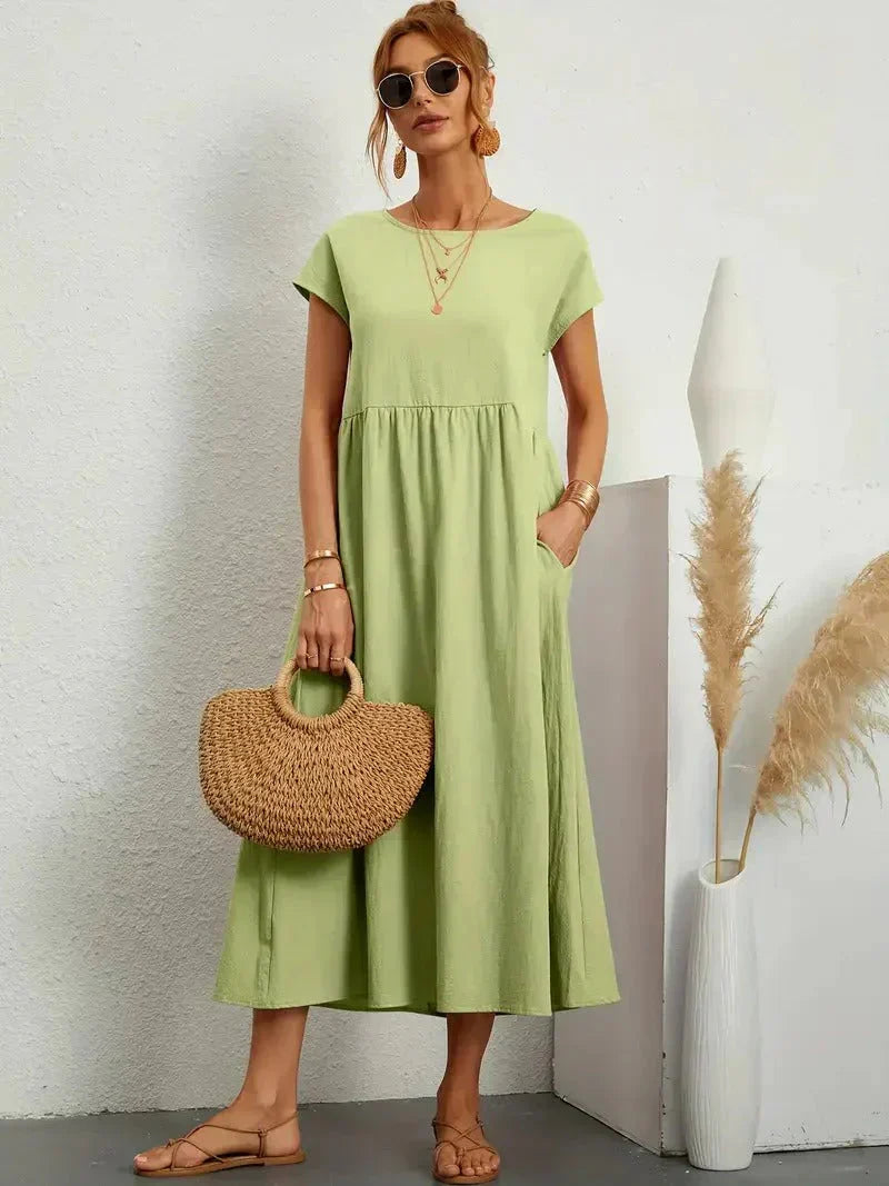 Smocked Maxi Dress – Casual Summer Dress | Camille