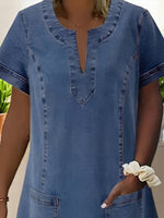 Denim A-Line Dress – Casual Dress | Celeste