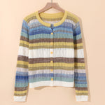 Sorento Striped Cotton Knit Cardigan - Soft, Lightweight Everyday Layer
