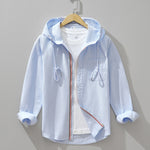 Cassian Linen-Cotton Hooded Shirt - Lightweight, Breathable Comfort