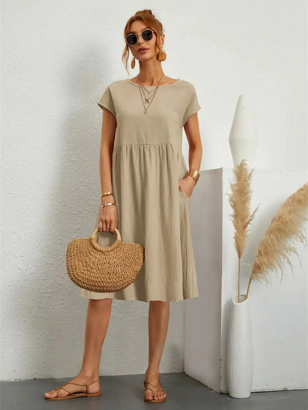 Smocked Pocket Midi Dress – Casual Summer Dress | Seraphine