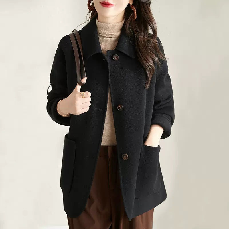 Harlow Oversized Wool-Blend Coat, women's coat – view 3