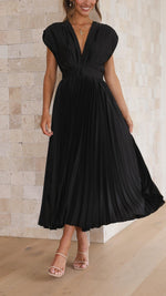 Tie Front Pleated Midi Dress – Casual Summer Dress | Juliette