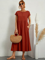 Smocked Maxi Dress – Casual Summer Dress | Camille