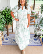 Printed Tiered Maxi Dress – Casual Dress | Eliana