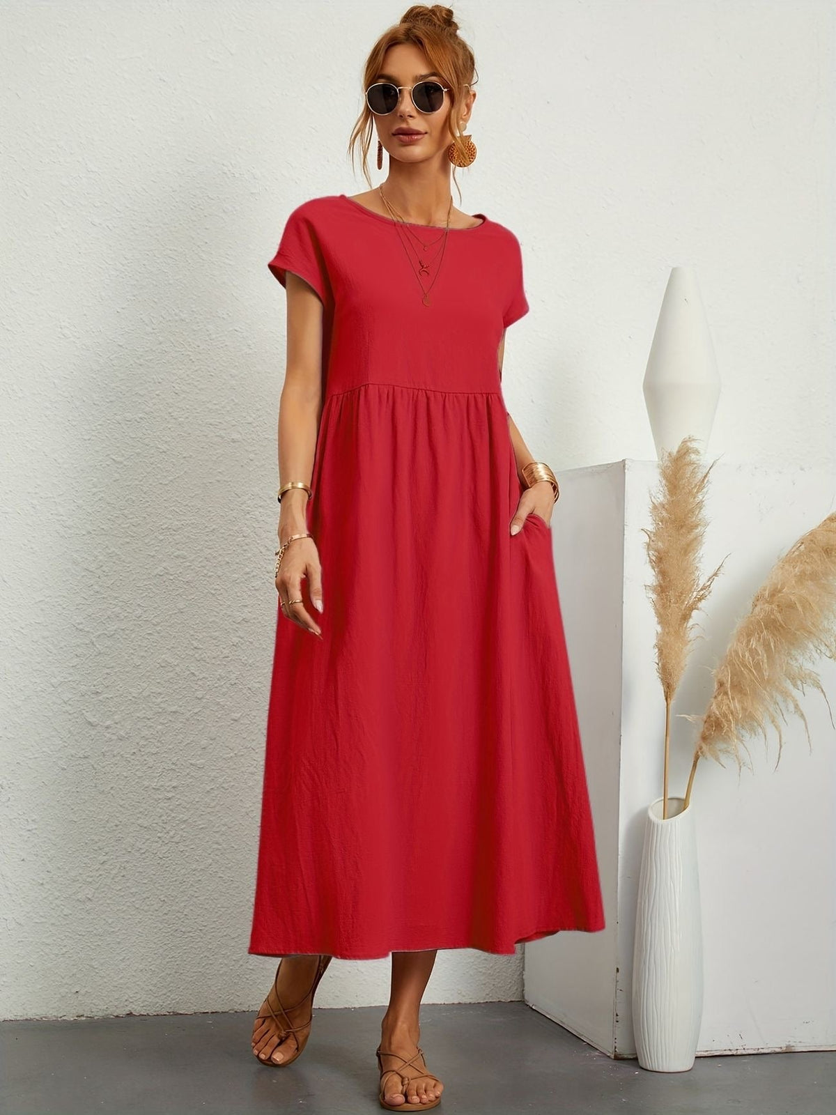 Smocked Maxi Dress – Casual Summer Dress | Camille