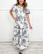 Printed Tiered Maxi Dress – Casual Dress | Eliana