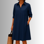 Button-Down A-Line Dress – Elegant Dress | Sophia