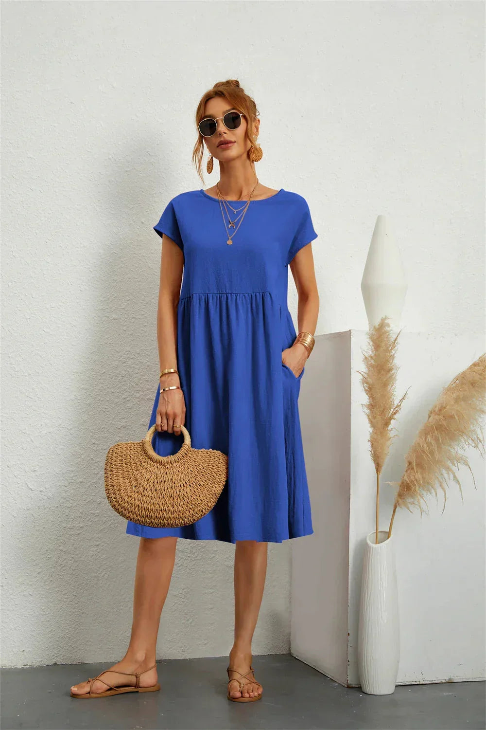 Smocked Pocket Midi Dress – Casual Summer Dress | Seraphine
