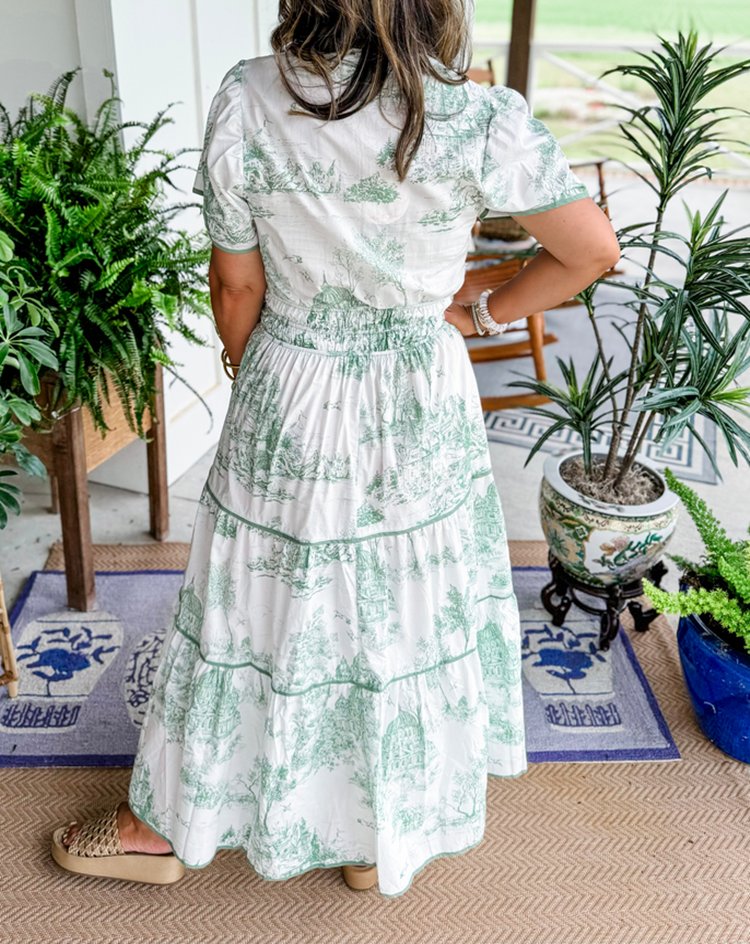 Printed Tiered Maxi Dress – Casual Dress | Eliana