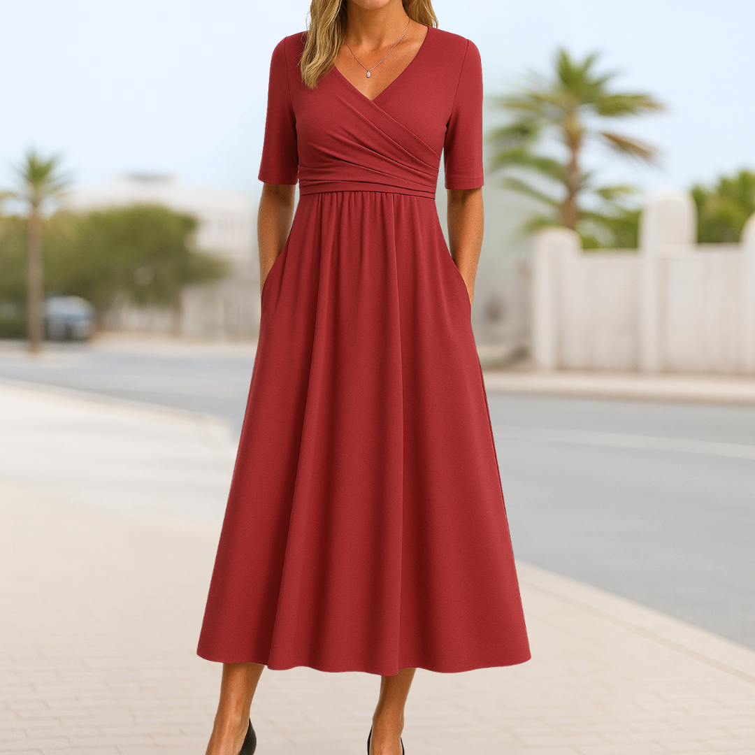 Wrap Midi Dress – Elegant Dress | Celeste