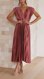 Tie Front Pleated Midi Dress – Casual Summer Dress | Juliette
