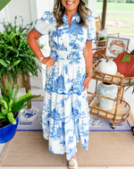 Printed Tiered Maxi Dress – Casual Dress | Eliana