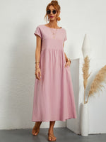 Smocked Maxi Dress – Casual Summer Dress | Camille