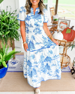 Printed Tiered Maxi Dress – Casual Dress | Eliana