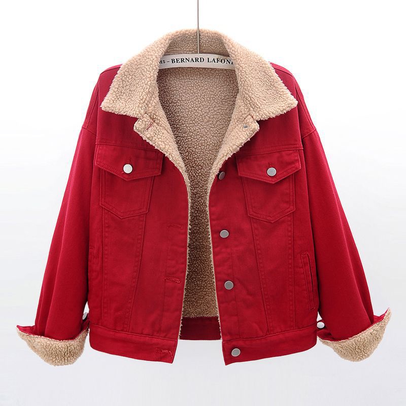 Brennan Denim Jacket with Plush Sherpa Lining, women's denim jacket – view 1