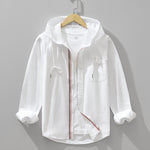 Cassian Linen-Cotton Hooded Shirt - Lightweight, Breathable Comfort