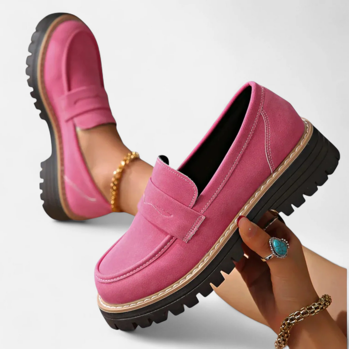 Annika Classic Lug-Sole Loafers